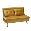 Madison Mustard Velvet Sofa Bed by Lavishway | Velvet Sofa-28467
