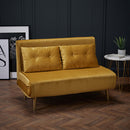 Madison Mustard Velvet Sofa Bed by Lavishway | Velvet Sofa-28465