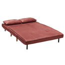 Madison Contemporary Pink Velvet Sofa Bed by Lavishway | Velvet Sofa-28464