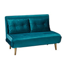 Madison Contemporary Teal Velvet Sofa Bed by Lavishway | Velvet Sofa-28459