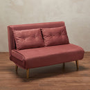 Madison Contemporary Pink Velvet Sofa Bed by Lavishway | Velvet Sofa-28461