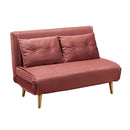 Madison Contemporary Pink Velvet Sofa Bed by Lavishway | Velvet Sofa-28463