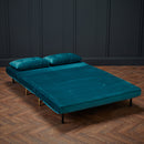 Madison Contemporary Teal Velvet Sofa Bed by Lavishway | Velvet Sofa-28458