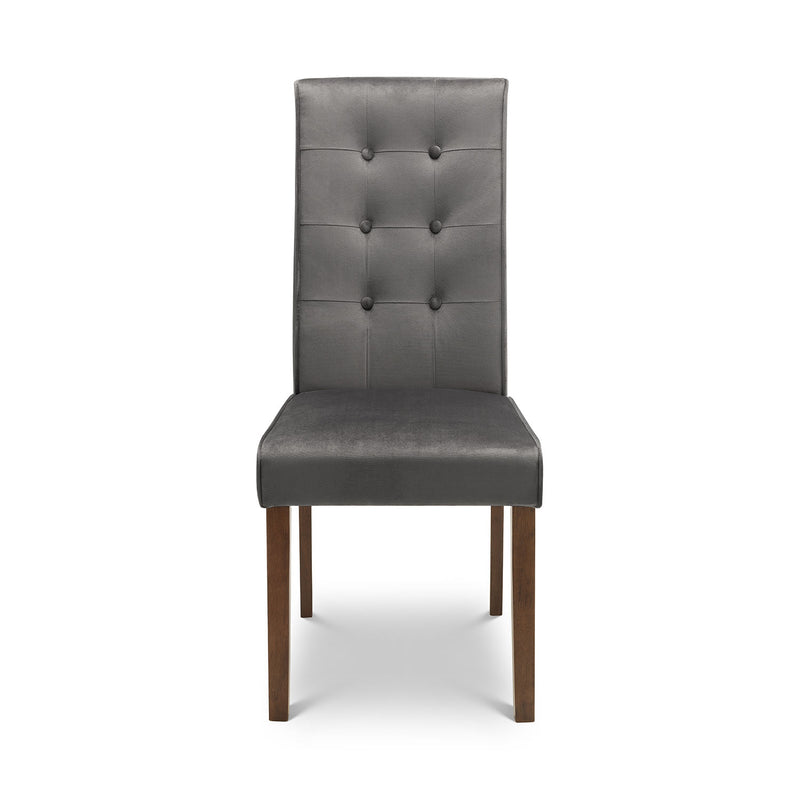 Madrid Contemporary Grey Velvet Dining Chair by Lavishway | Dining Chairs-61882