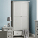 Maine 2 Doors Solid Pine Wardrobe by Lavishway | Wardrobe-61876