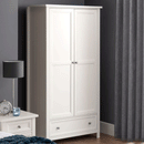 Maine 2 Doors Solid Pine Wardrobe by Lavishway | Wardrobe-61877