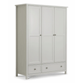 Maine 3 Doors Solid Pine Wardrobe by Lavishway | Wardrobe-61847