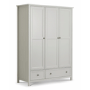 Maine 3 Doors Solid Pine Wardrobe by Lavishway | Wardrobe-61847