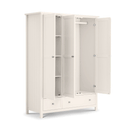 Maine 3 Doors Solid Pine Wardrobe by Lavishway | Wardrobe-61848