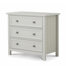 Maine Dove Grey Solid Pine 3 Drawers Chest by Lavishway | Chest Of Drawers-61818
