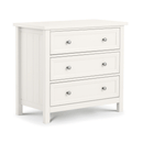 Maine White Solid Pine 3 Chest Of Drawers by Lavishway | Chest Of Drawers-61813