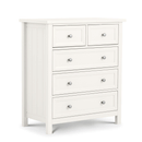 Maine Pine 3 Over 2 Chest Of Drawers in White by Lavishway | Chest Of Drawers-61849