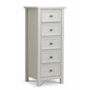 Maine Grey Pine Tall Narrow 5 Drawers Chest by Lavishway | Chest Of Drawers-61812