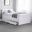 Maisie Pine White Captains Bed by Lavishway | Wooden Beds-61834