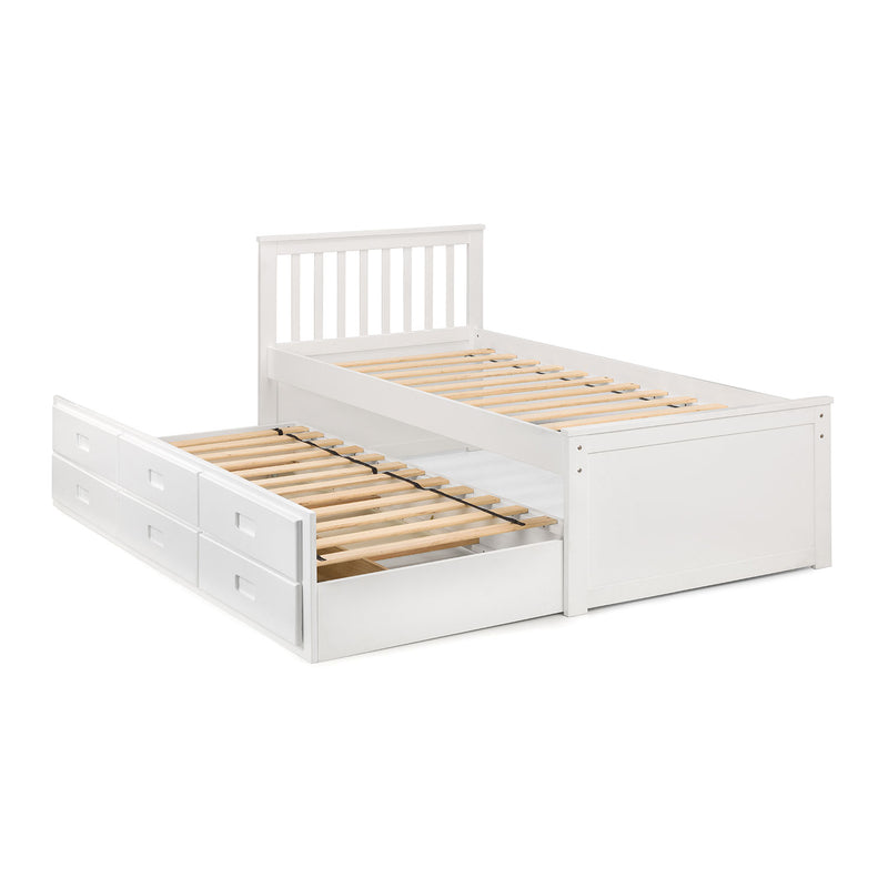 Maisie Pine White Captains Bed by Lavishway | Wooden Beds-61837