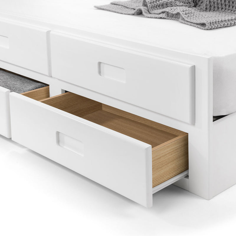 Maisie Pine White Captains Bed by Lavishway | Wooden Beds-61840