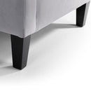 Maison Grey Velvet Accent Chair by Lavishway | Velvet Sofa-61827