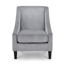 Maison Grey Velvet Accent Chair by Lavishway | Velvet Sofa-61826