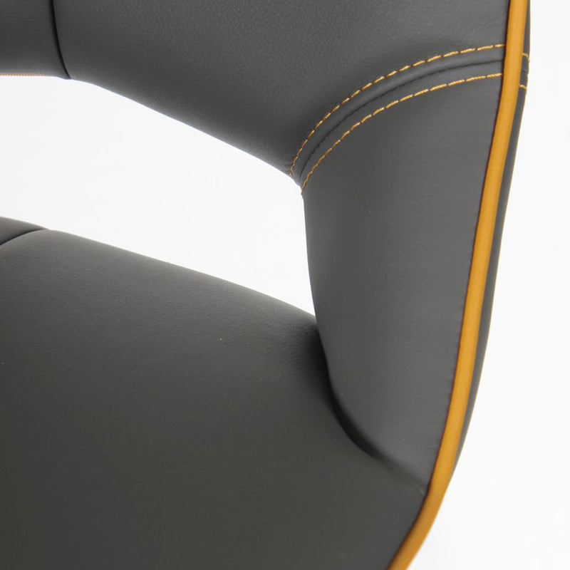 Mako Swivel Faux Leather Bar Chair Lavishway UK