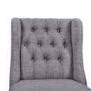 Mal Grey Fabric Barstool With Wooden Legs by Lavishway | Bar Stools-24876