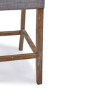 Mal Grey Fabric Barstool With Wooden Legs by Lavishway | Bar Stools-24875
