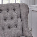 Mal Grey Fabric Barstool With Wooden Legs by Lavishway | Bar Stools-24873