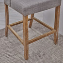 Mal Grey Fabric Barstool With Wooden Legs by Lavishway | Bar Stools-24872