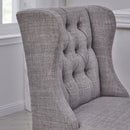 Mal Grey Fabric Barstool With Wooden Legs by Lavishway | Bar Stools-24871