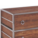 Malmo Rustic Wooden 3 Drawers Chest & Mirror by Lavishway | Wall Mirrors-24868