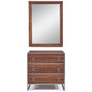 Malmo Rustic Wooden 3 Drawers Chest & Mirror by Lavishway | Wall Mirrors-24866
