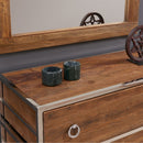 Malmo Rustic Wooden 3 Drawers Chest & Mirror by Lavishway | Wall Mirrors-24867