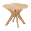 Malmo Solid Oak Round End Table by Lavishway | Side Tables-28451