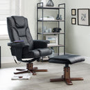 Malmo Massage Recliner Chair and Footstool by Lavishway | Recliner Armchairs-61820