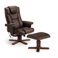 Malmo Massage Recliner Chair and Footstool by Lavishway | Recliner Armchairs-61821