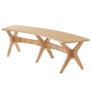 Malmo Contemporary Oak White Bench by Lavishway | Dining Benches-28455