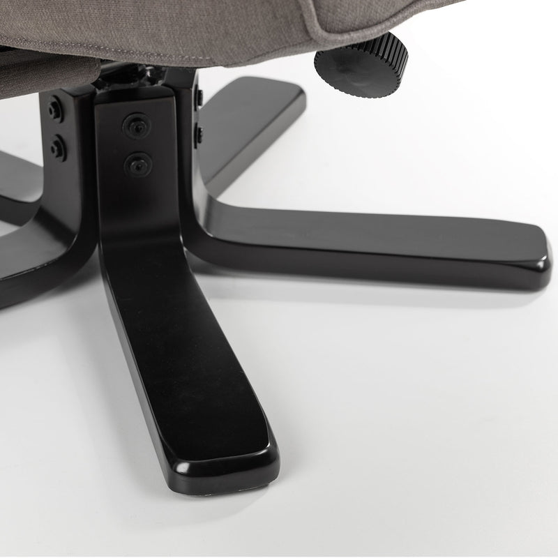 Malmo Swivel Recliner Chair & Footstool by Lavishway | Recliner Armchairs-61807