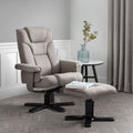 Malmo Swivel Recliner Chair & Footstool by Lavishway | Recliner Armchairs-61802