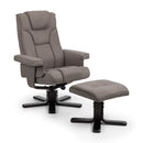 Malmo Swivel Recliner Chair & Footstool by Lavishway | Recliner Armchairs-61805
