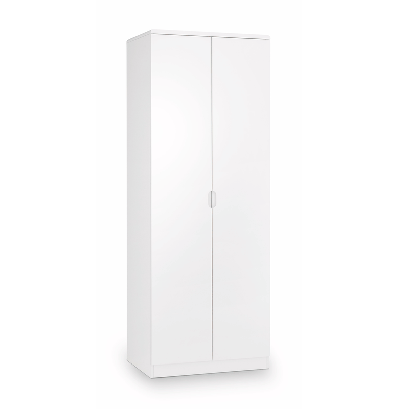Manhattan High Gloss 2 Doors Wardrobe by Lavishway | Wardrobe-61796