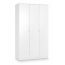 Manhattan White High Gloss 3 Doors Wardrobe by Lavishway | Wardrobe-61791