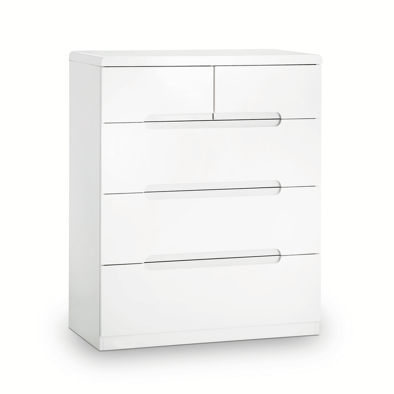 Manhattan White 3 Over 2 Chest Of Drawers by Lavishway | Chest Of Drawers-61787