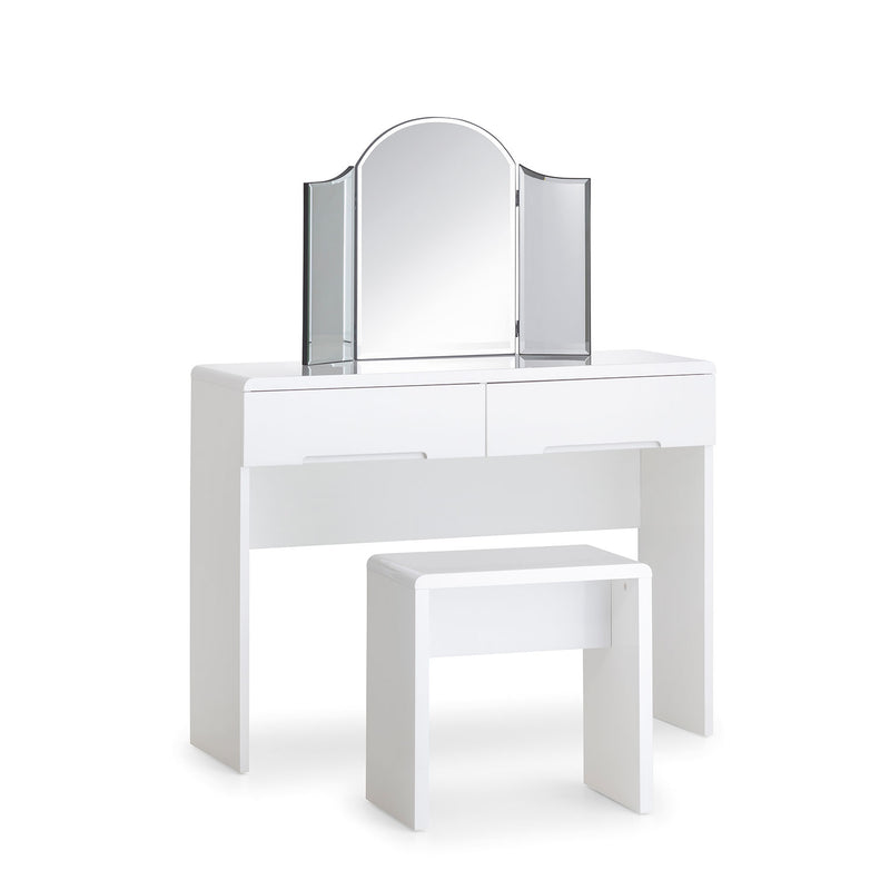 Manhattan High Gloss 2 Drawers Dressing Table by Lavishway | Dressing Tables-61759