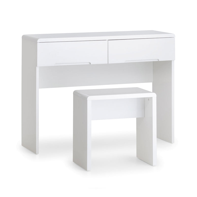 Manhattan High Gloss 2 Drawers Dressing Table by Lavishway | Dressing Tables-61757