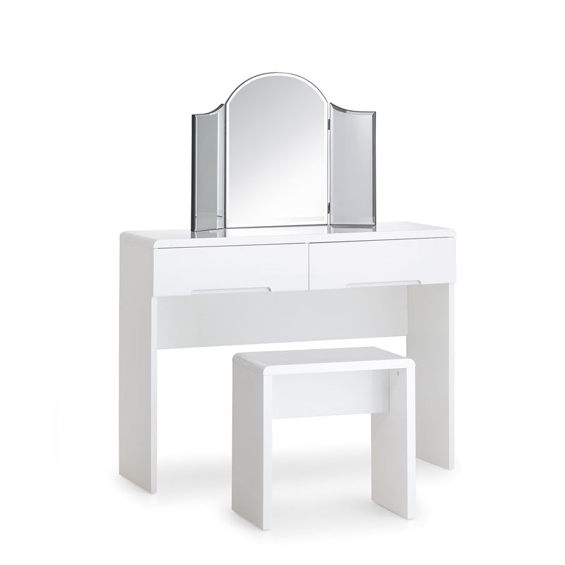 Manhattan High Gloss Dressing Table Stool by Lavishway | Dressing Table Stools-61770