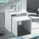 Manhattan White High Gloss Nest Of 2 Tables by Lavishway | Nest of Tables-61764