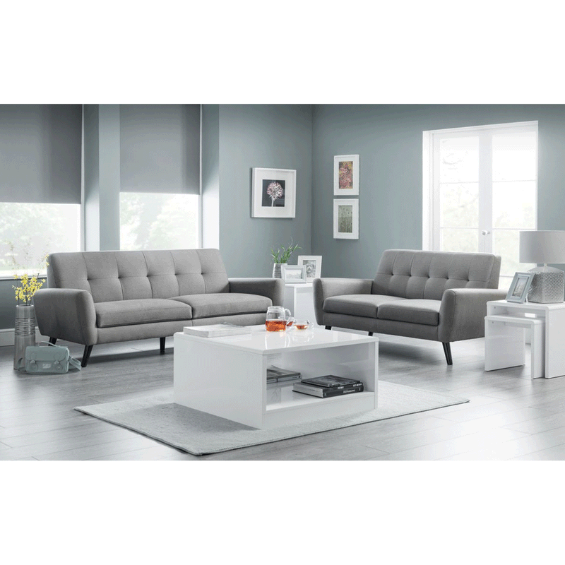 Manhattan Grey High Gloss Square Coffee Table by Lavishway | Coffee Tables-61752