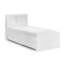 Manhattan White High Gloss Bookcase Bed by Lavishway | Wooden Beds-61784