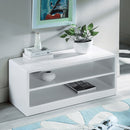 Manhattan White High Gloss Compact TV Unit by Lavishway | TV Units Cabinets-61775