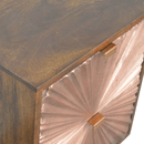 Manila Copper Brass 2 Drawers Bedside Table by Lavishway | Bedside Tables-58926