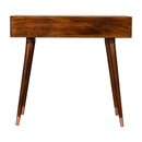 Manila Copper Brass 1 Drawer Writing Desk by Lavishway | Reclaimed Wood Desks-58884